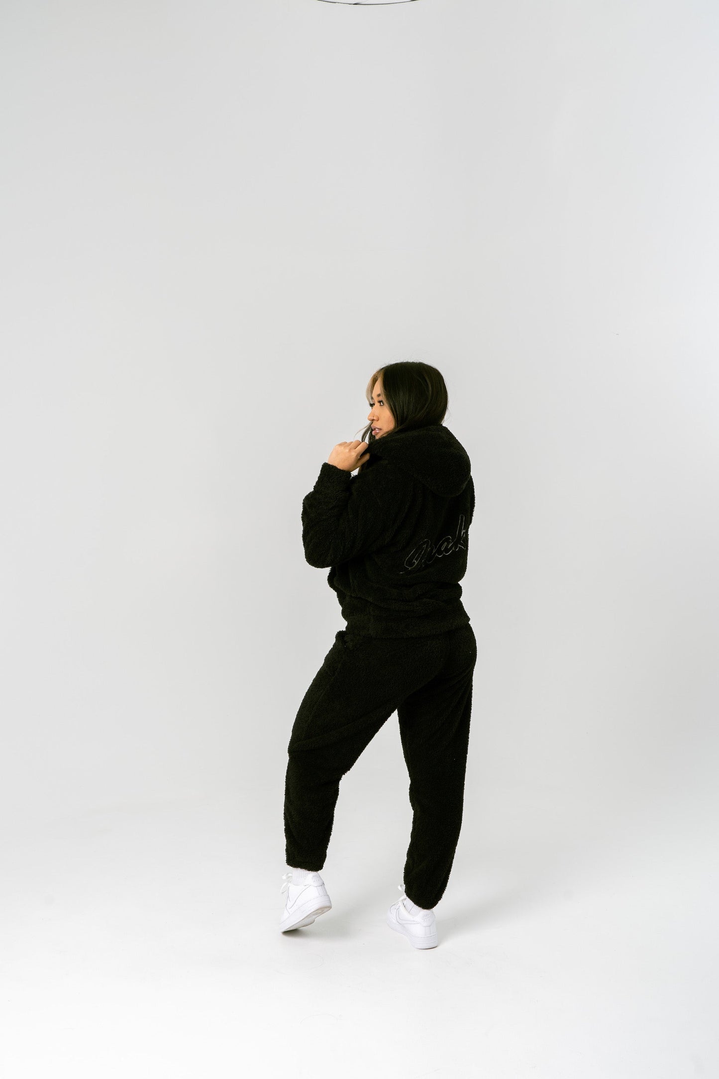 Teddy Fleece Hoodie - Black