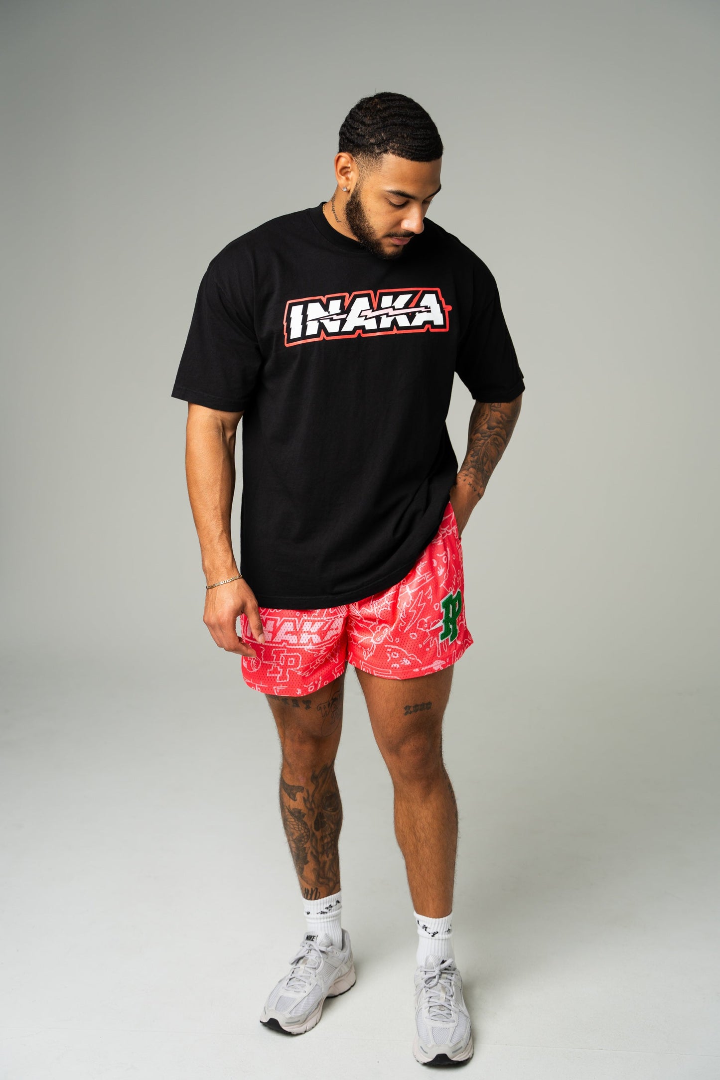 Graphic Mesh Shorts - Strawberry Lemonade