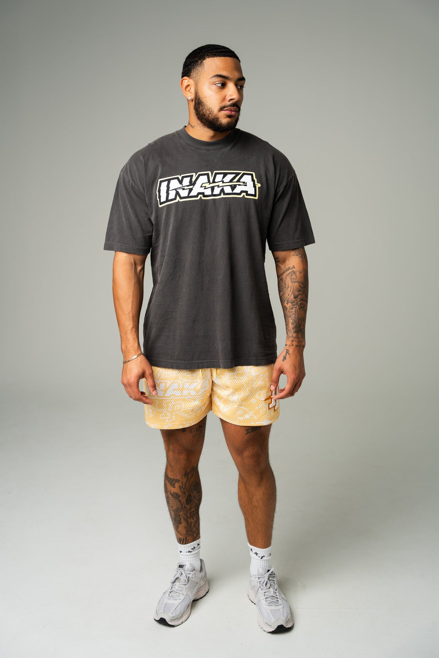 Graphic Mesh Shorts - Pina Colada