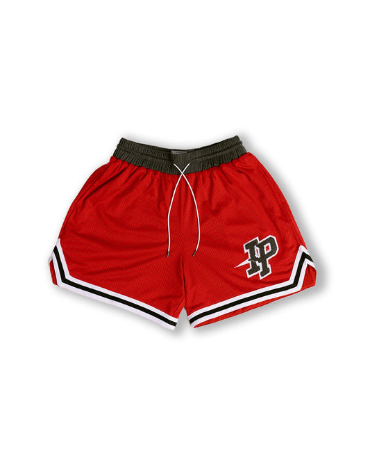 Men's League Mesh Shorts - Brick Red