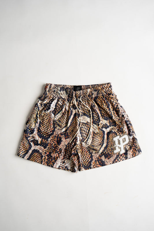 Men's Graphic Mesh Short - Snake Blk/Bwn