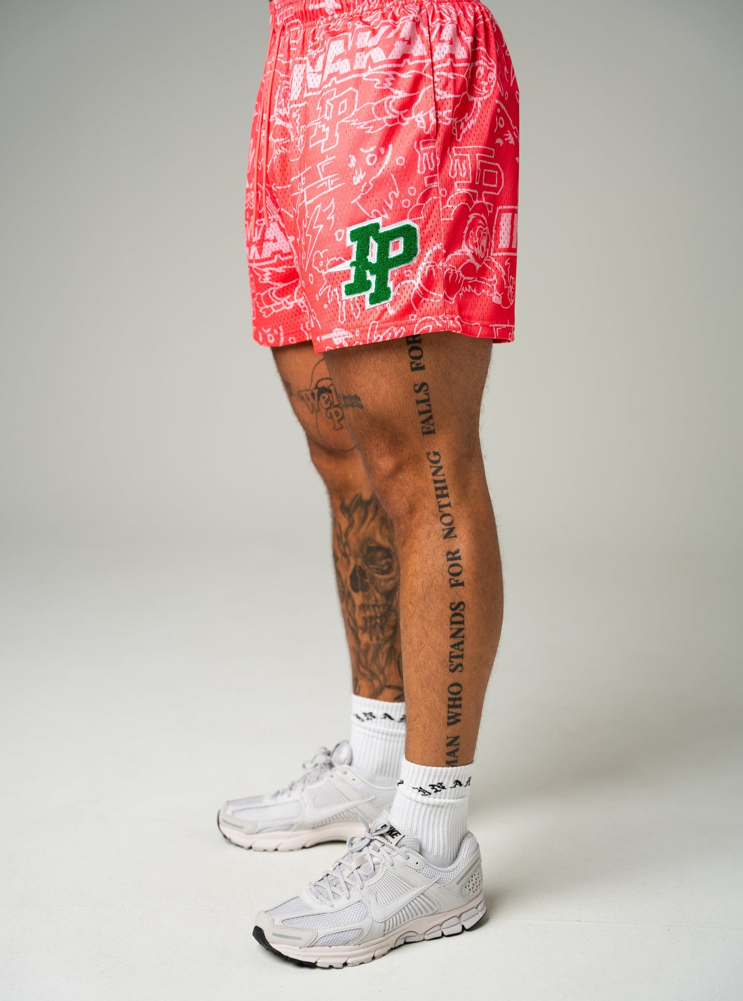 Graphic Mesh Shorts - Strawberry Lemonade