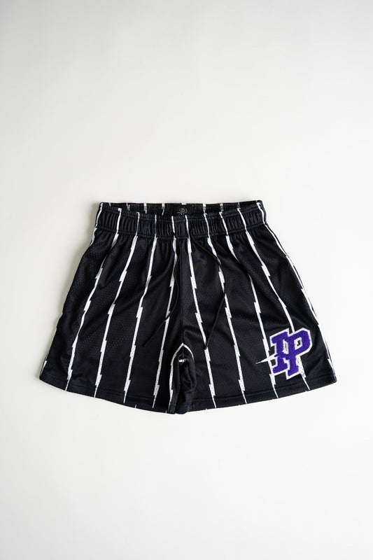Pinstripe Shorts - Alum Black