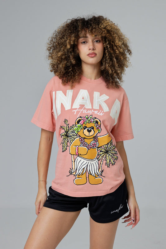 Lūʻau Teddy Tee - Coral