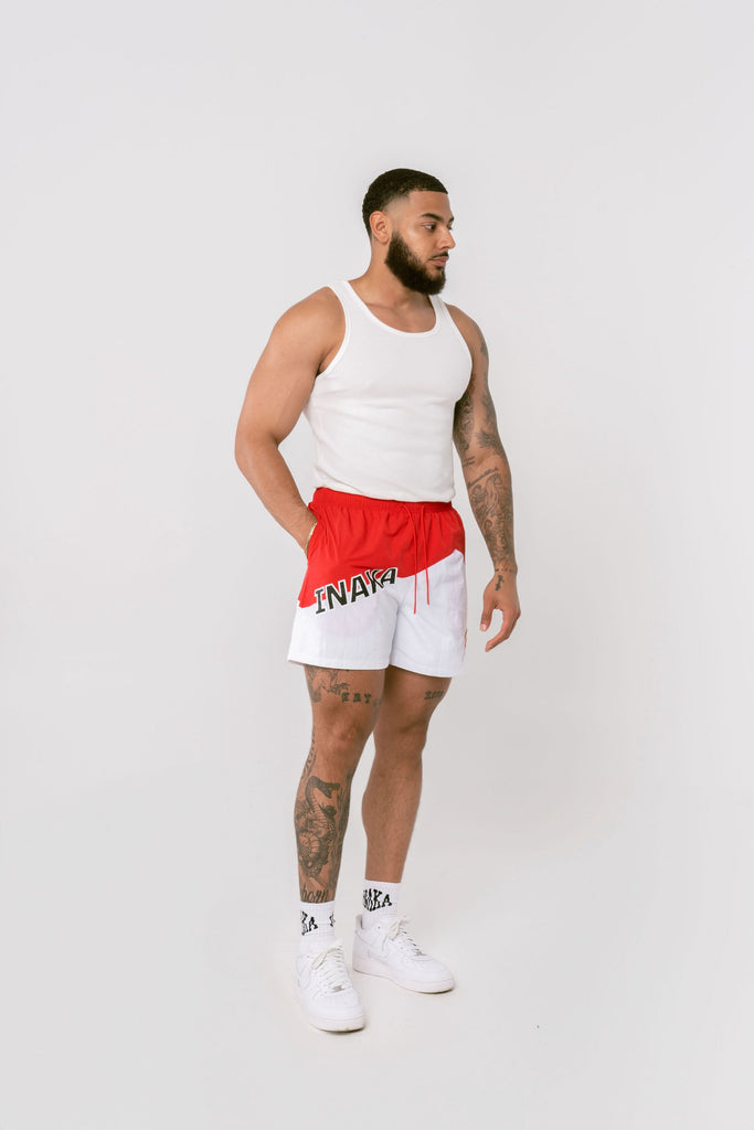 Men's Nylon Shorts - Crimson Blizzard