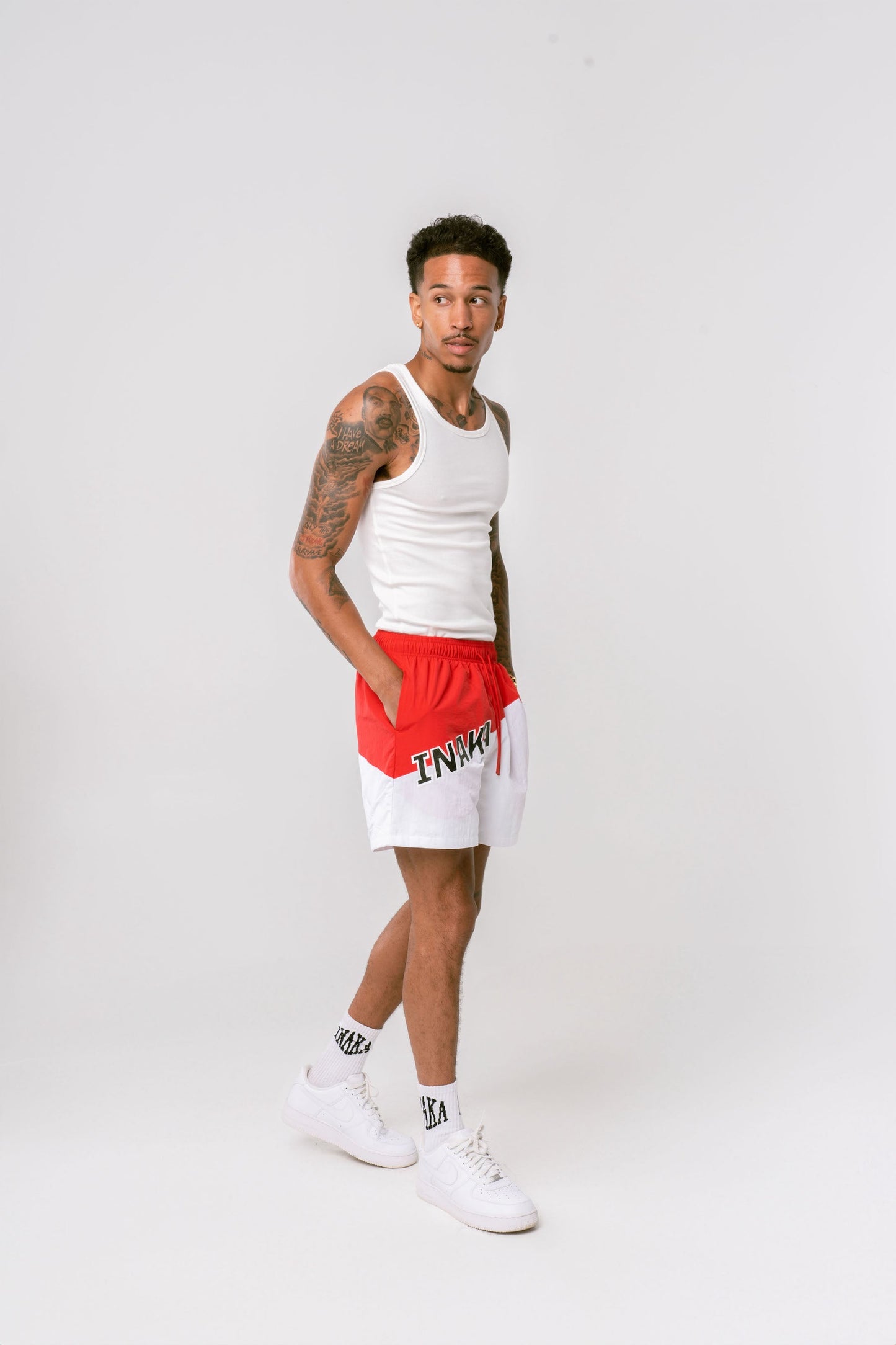 Men's Nylon Shorts - Crimson Blizzard