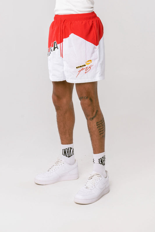 Men's Nylon Shorts - Crimson Blizzard