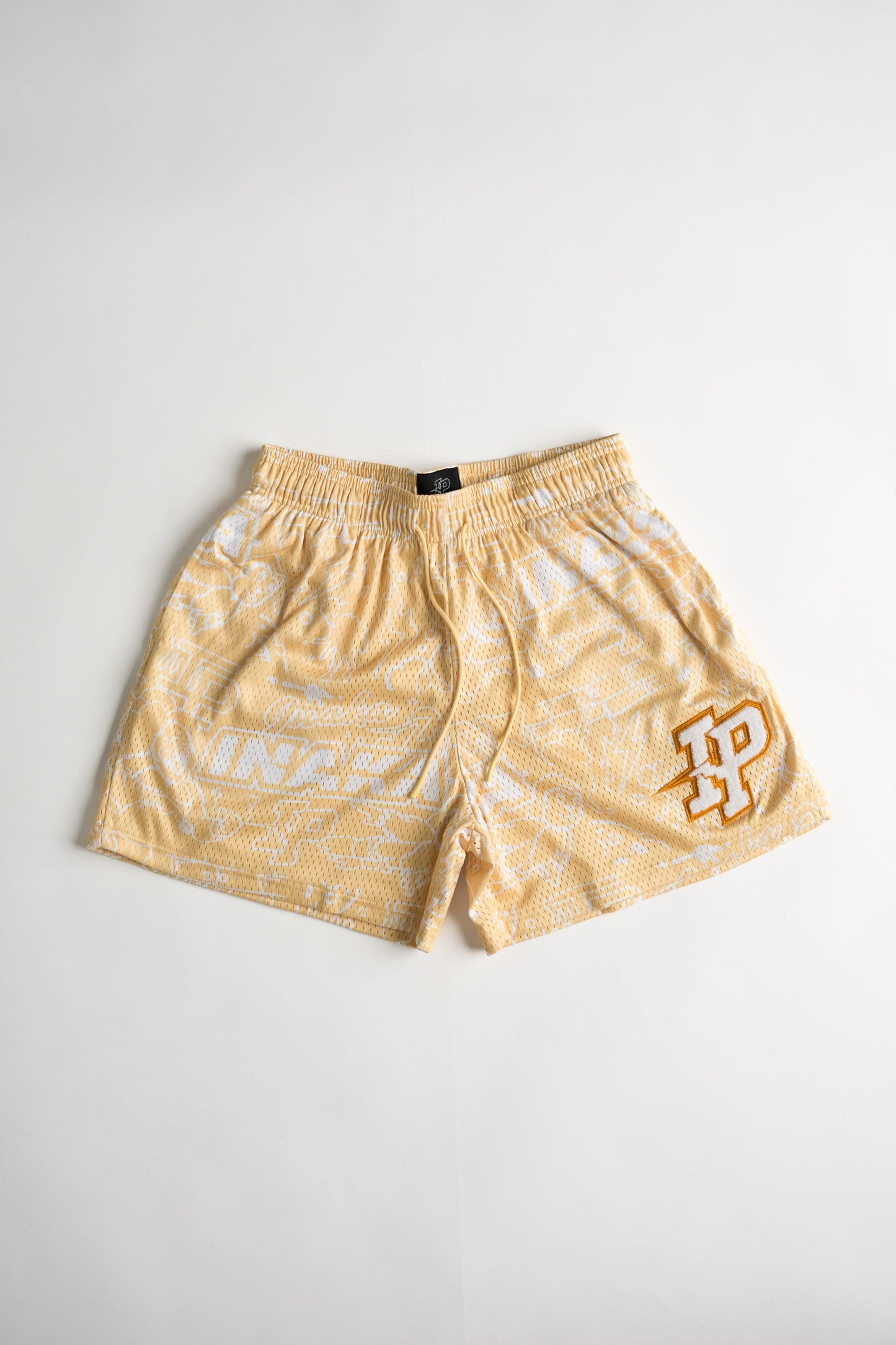 Graphic Mesh Shorts - Pina Colada