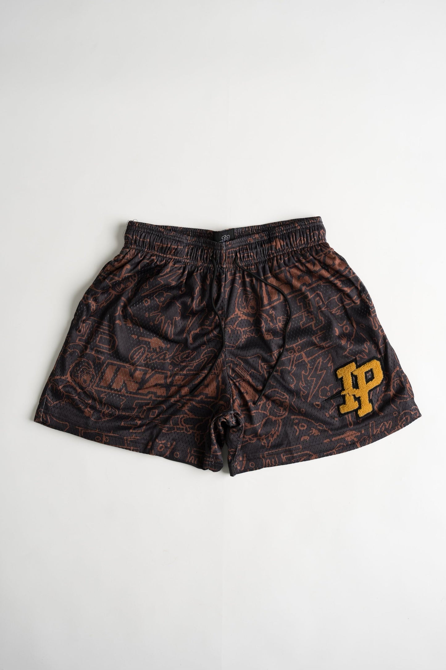 Graphic Mesh Shorts - Chocolate PB